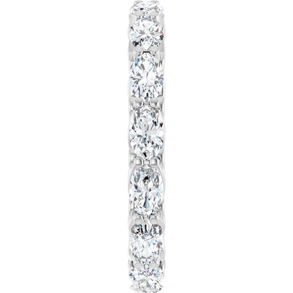 3 3/4 Ctw Oval Lab-Grown Diamond Eternity Band - White Gold - Lab Grown Diamond