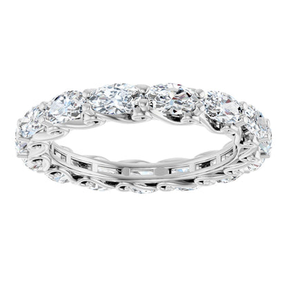 3 3/4 Ctw Oval Lab-Grown Diamond Eternity Band - White Gold - Lab Grown Diamond
