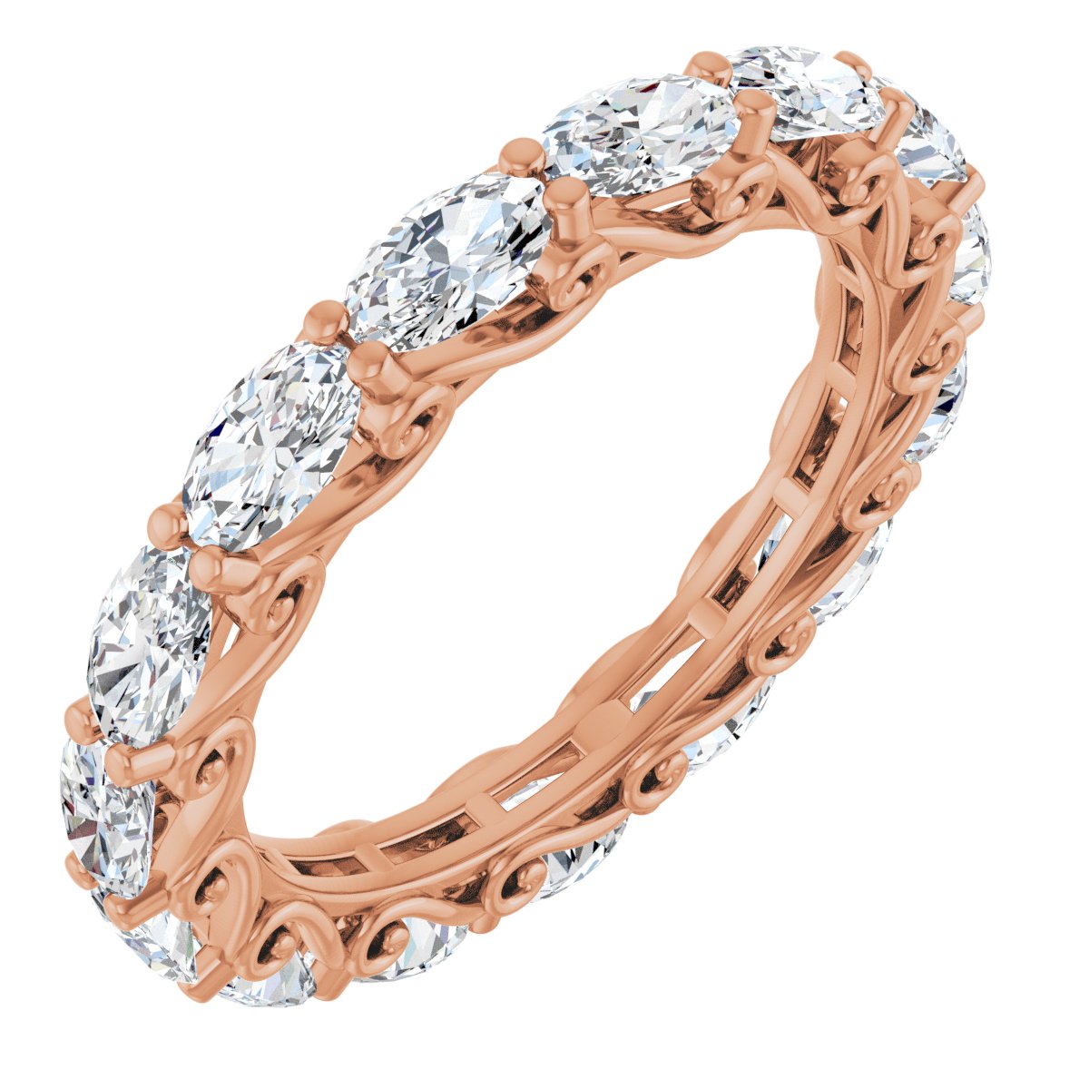 3 3/4 Ctw Oval Lab-Grown Diamond Eternity Band