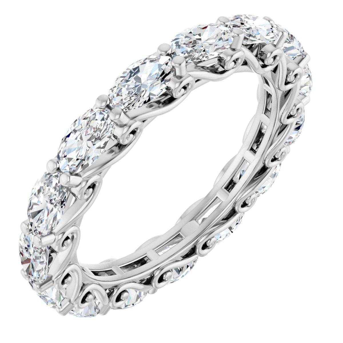 3 3/4 Ctw Oval Lab-Grown Diamond Eternity Band