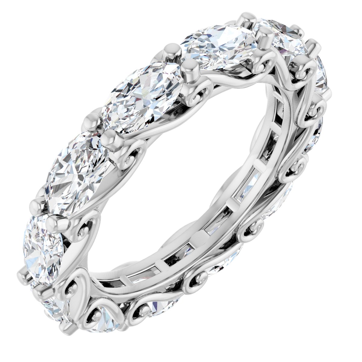 3 Ctw Oval Lab-Grown Diamond Eternity Band
