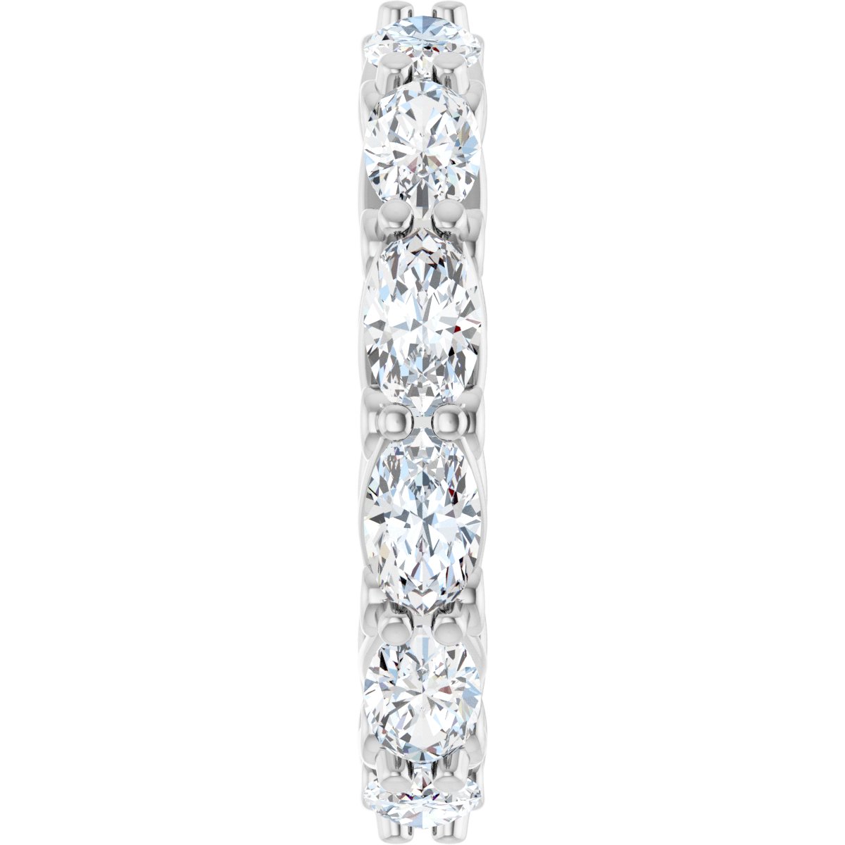 3 Ctw Oval Lab-Grown Diamond Eternity Band - White Gold - Lab Grown Diamond