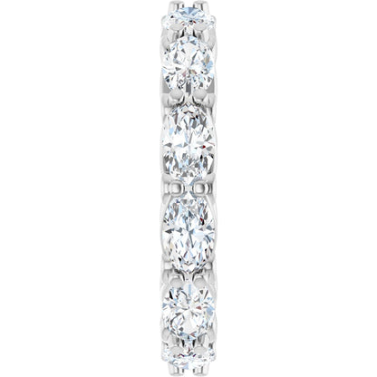 3 Ctw Oval Lab-Grown Diamond Eternity Band - White Gold - Lab Grown Diamond