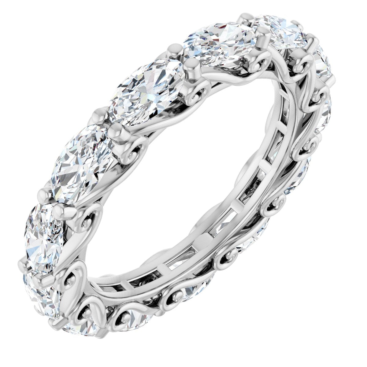 3 1/4 Ctw Oval Lab-Grown Diamond Eternity Band