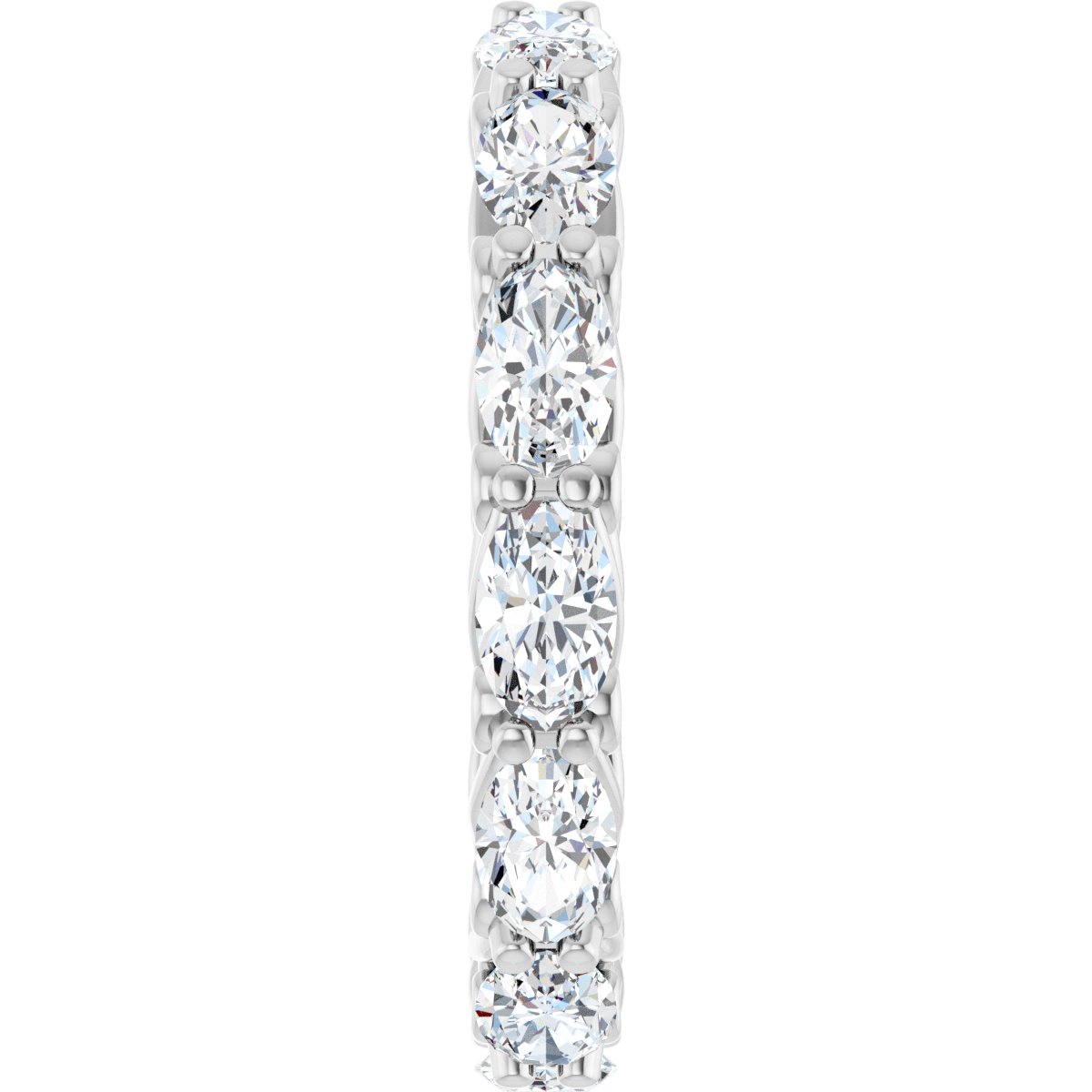 3 1/4 Ctw Oval Lab-Grown Diamond Eternity Band - White Gold - Lab Grown Diamond