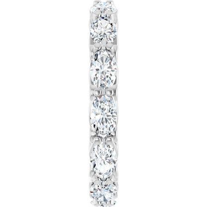 3 1/4 Ctw Oval Lab-Grown Diamond Eternity Band - White Gold - Lab Grown Diamond