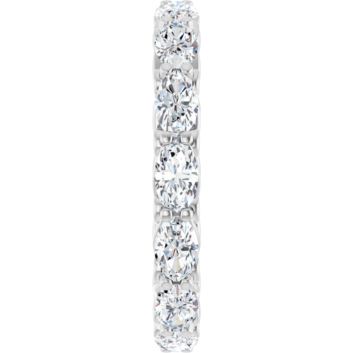 3 1/2 Ctw Oval Lab-Grown Diamond Eternity Band - White Gold - Lab Grown Diamond