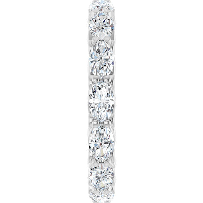 3 1/2 Ctw Oval Lab-Grown Diamond Eternity Band - White Gold - Lab Grown Diamond