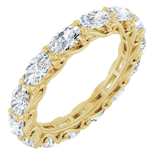 3 3/4 Ctw Oval Lab-Grown Diamond Eternity Band