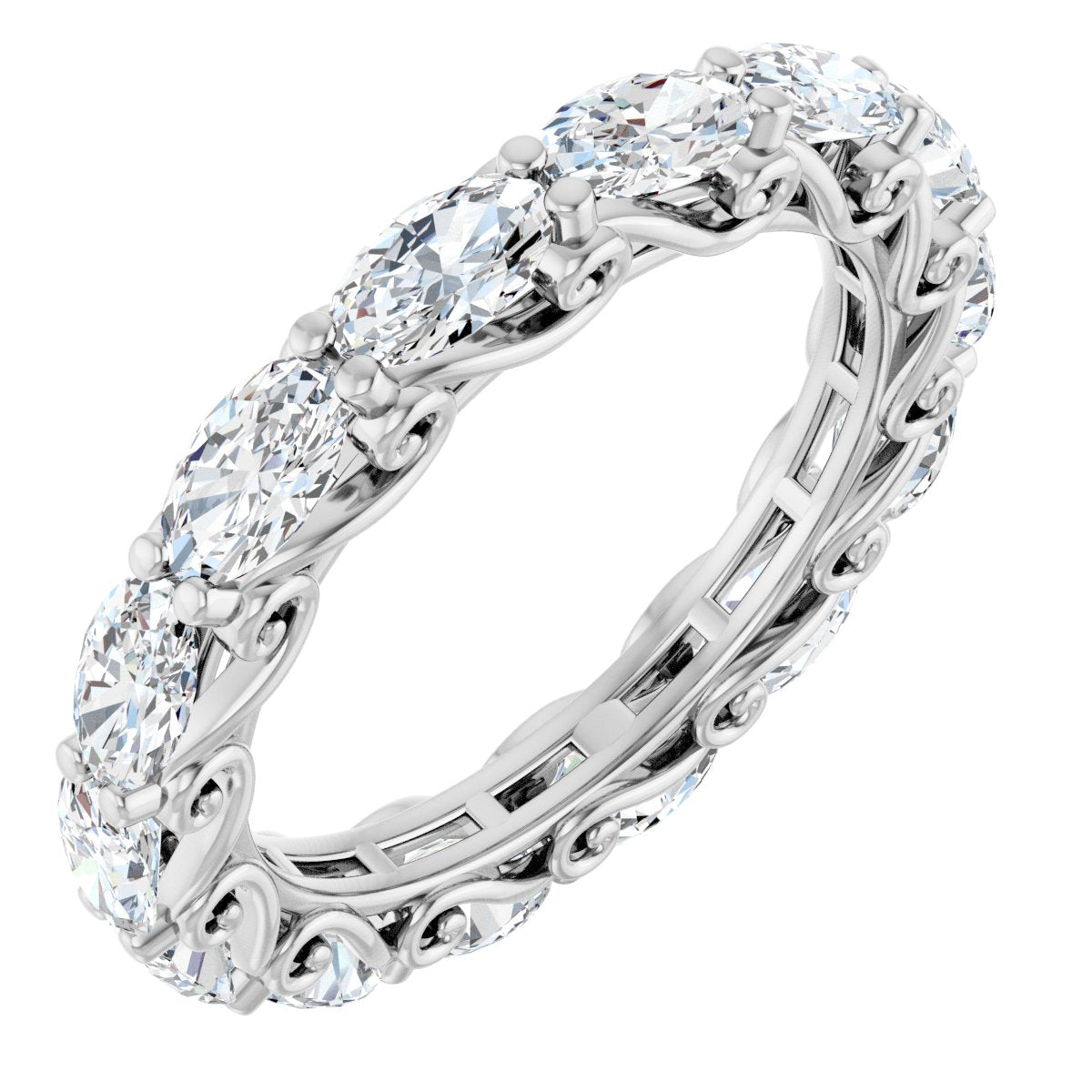 3 1/2 Ctw Oval Lab-Grown Diamond Eternity Band