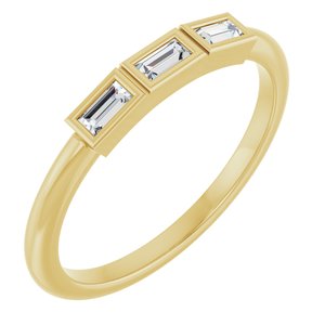 1/8 Ctw Straight Baguette Lab-Grown Diamond Anniversary Band