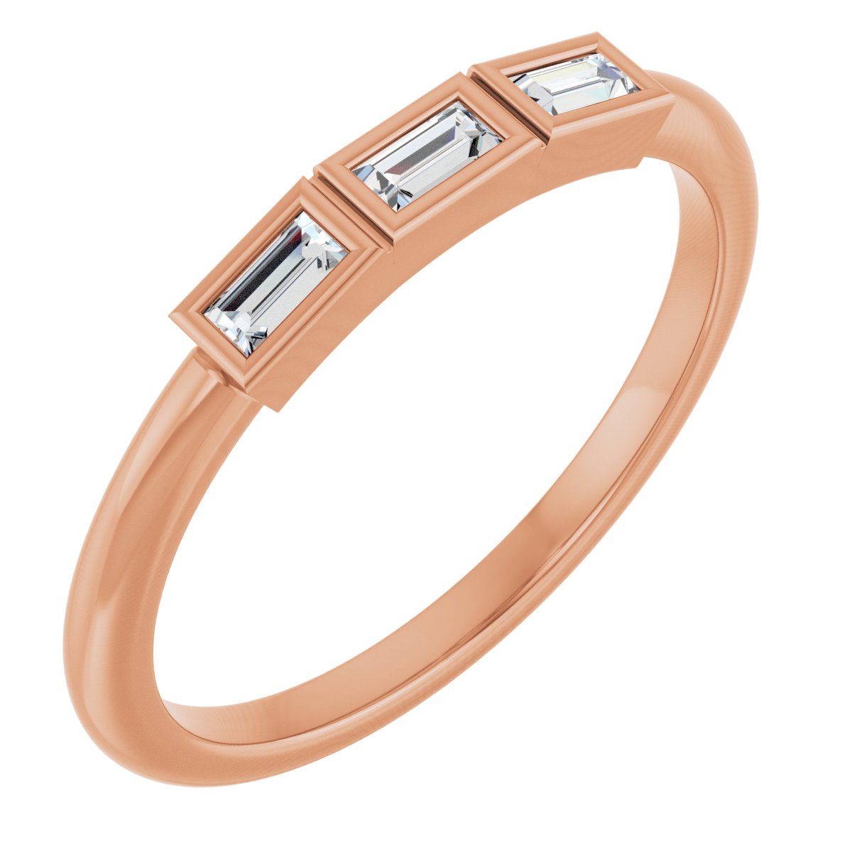 1/8 Ctw Straight Baguette Lab-Grown Diamond Anniversary Band