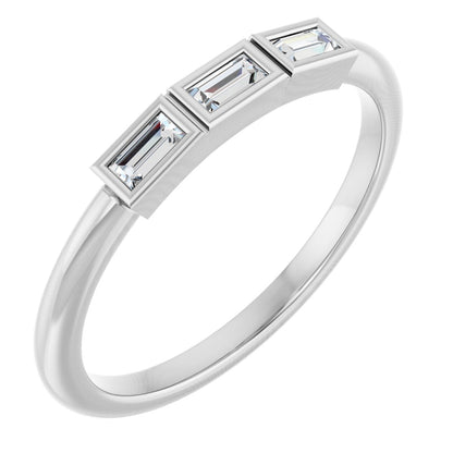 1/8 Ctw Straight Baguette Lab-Grown Diamond Anniversary Band