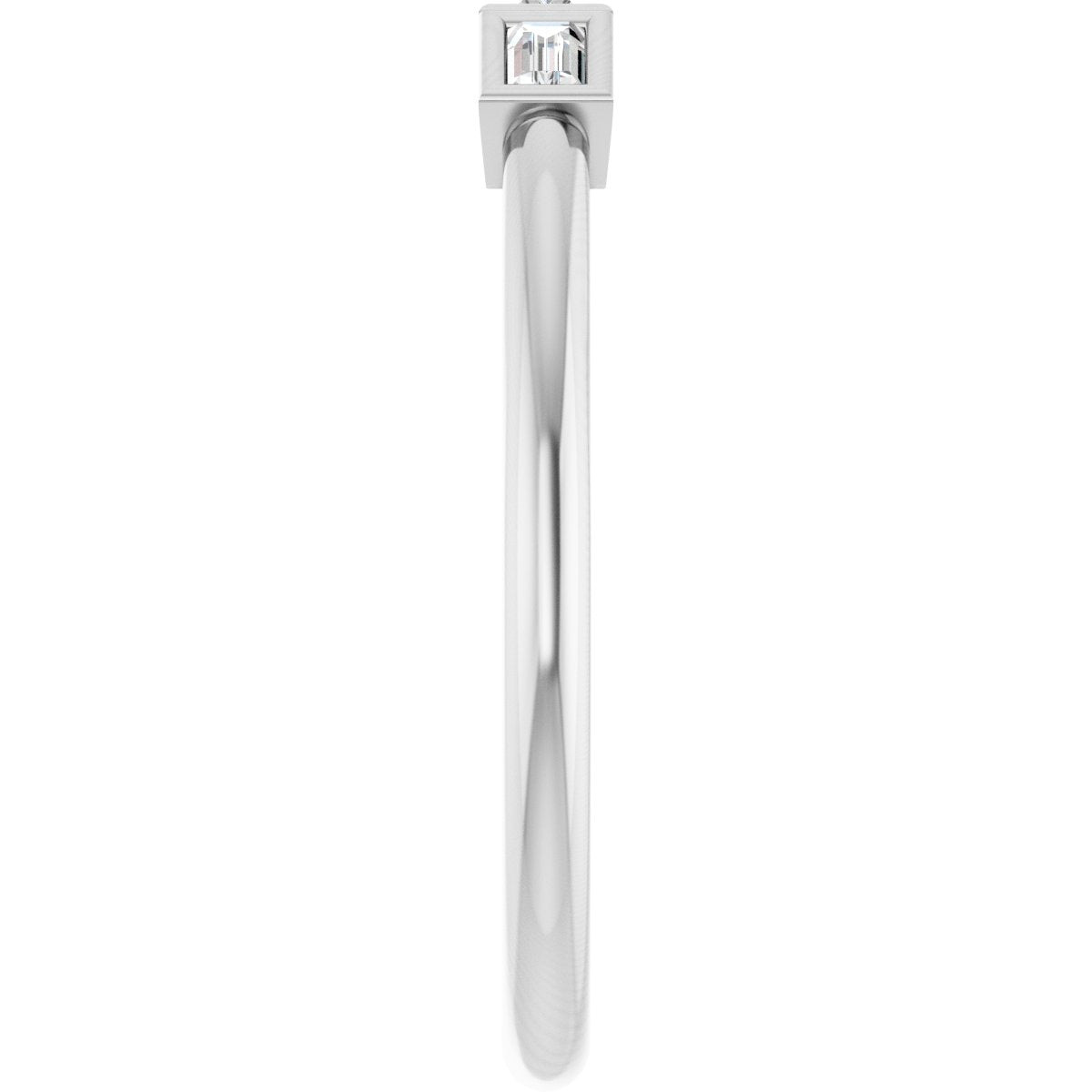 1/8 Ctw Straight Baguette Lab-Grown Diamond Anniversary Band - White Gold - Lab Grown Diamond