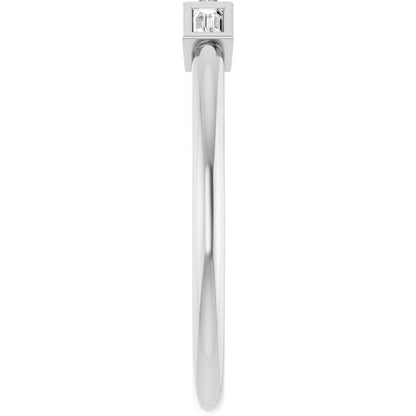 1/8 Ctw Straight Baguette Lab-Grown Diamond Anniversary Band - White Gold - Lab Grown Diamond