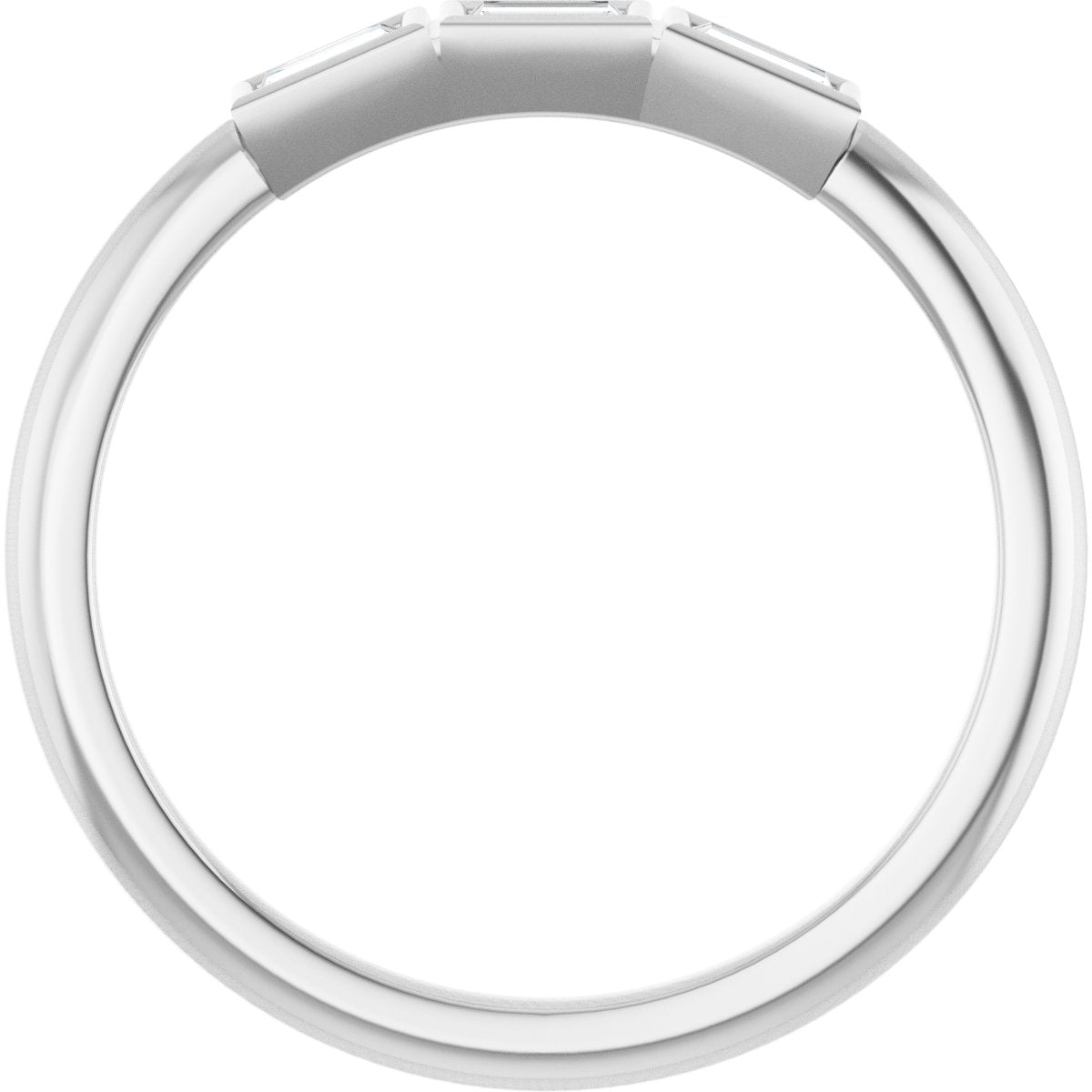 1/8 Ctw Straight Baguette Lab-Grown Diamond Anniversary Band - White Gold - Lab Grown Diamond