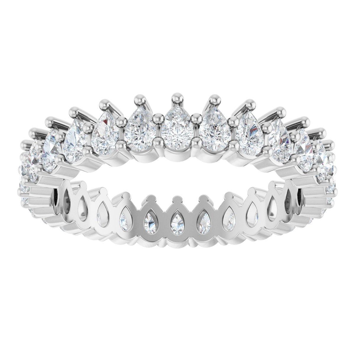 1 3/8 Ctw Pear Lab-Grown Diamond Eternity Band - White Gold - Lab Grown Diamond