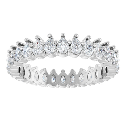1 3/8 Ctw Pear Lab-Grown Diamond Eternity Band - White Gold - Lab Grown Diamond