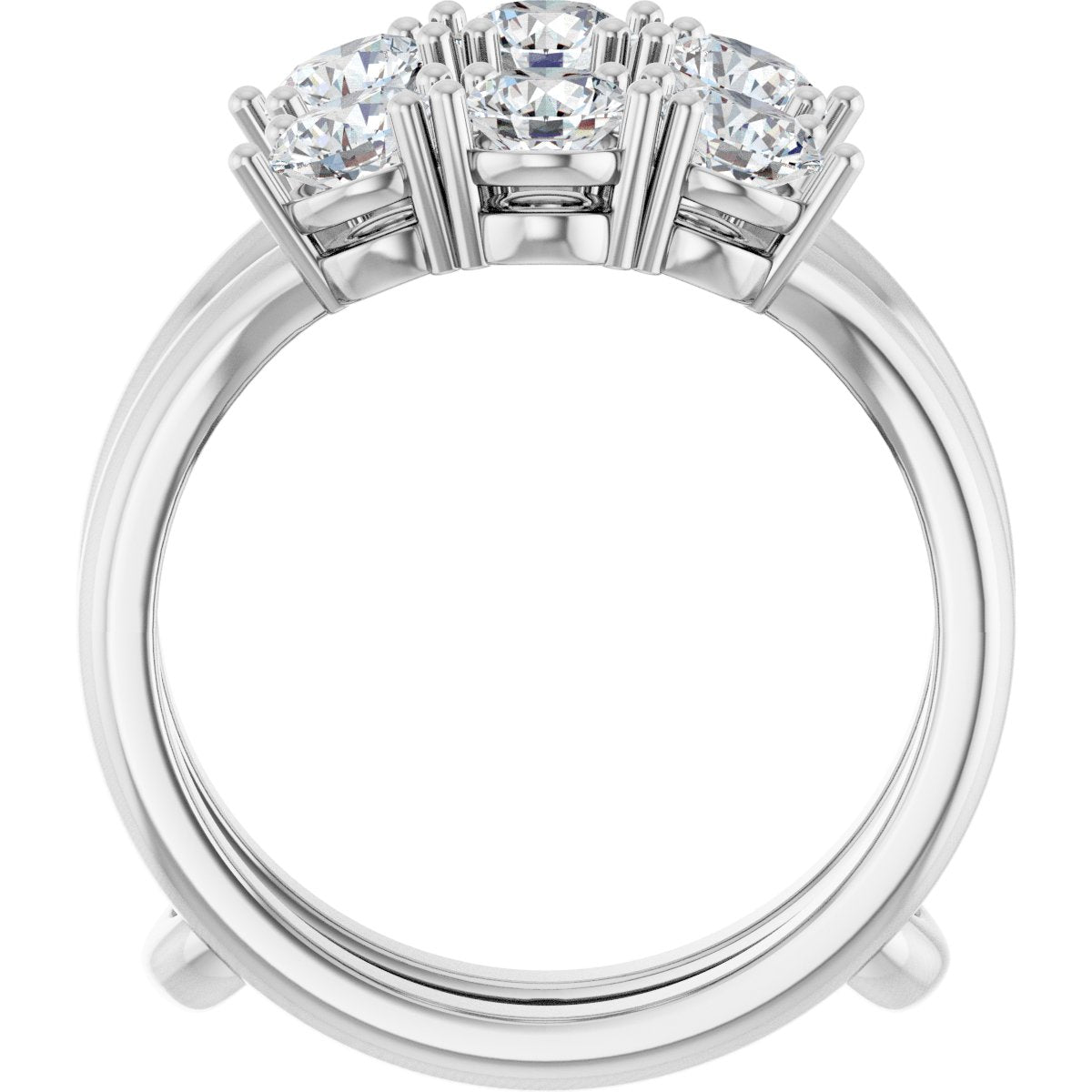 1 1/2 Ctw Lab-Grown Diamond Ring Guard - White Gold - Lab Grown Diamond