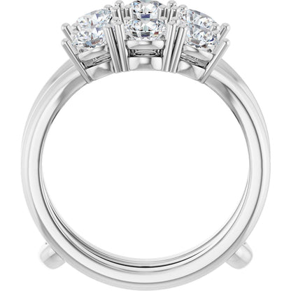 1 1/2 Ctw Lab-Grown Diamond Ring Guard - White Gold - Lab Grown Diamond