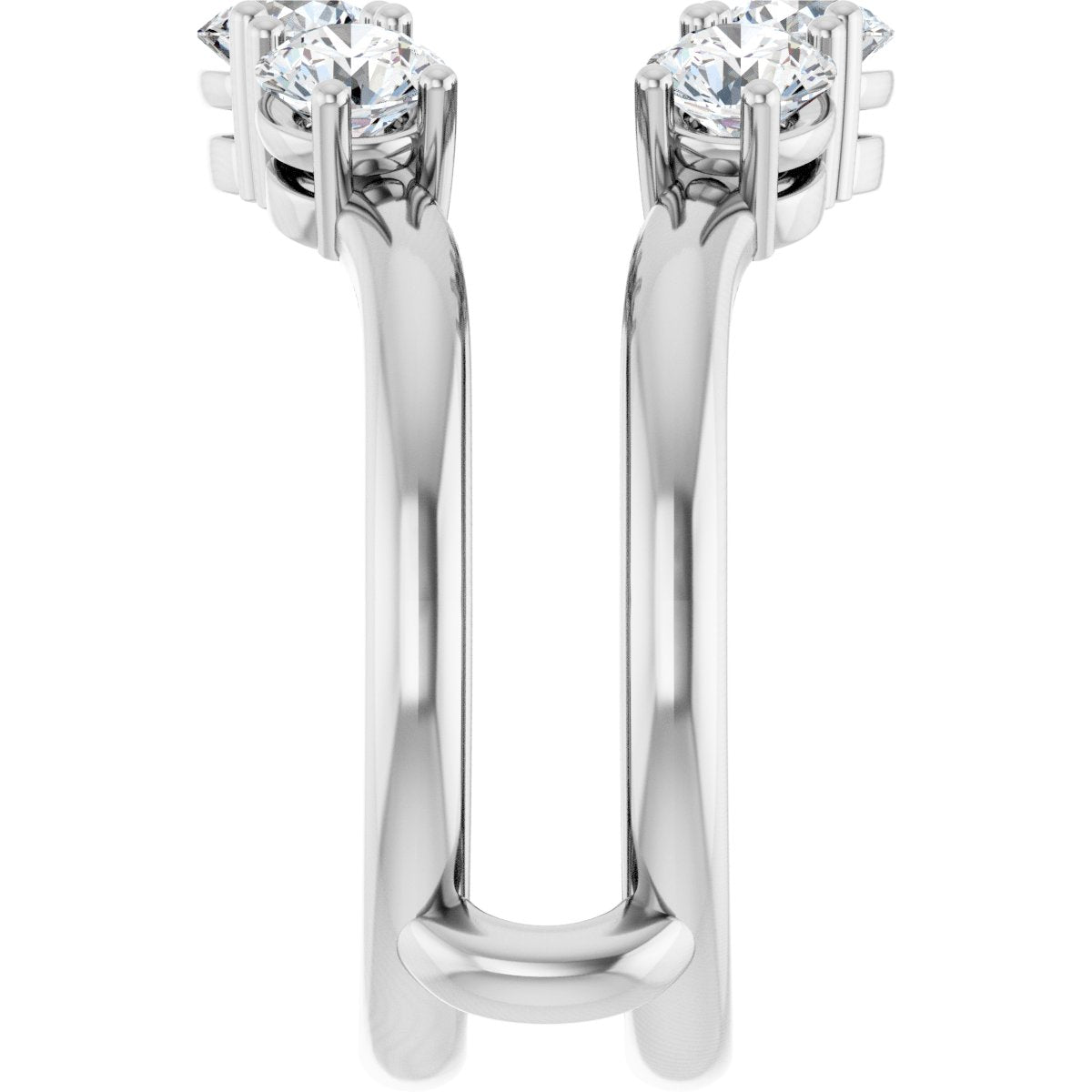 1 1/2 Ctw Lab-Grown Diamond Ring Guard - White Gold - Lab Grown Diamond