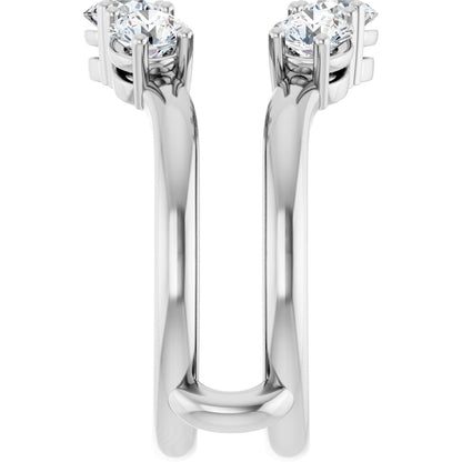1 1/2 Ctw Lab-Grown Diamond Ring Guard - White Gold - Lab Grown Diamond