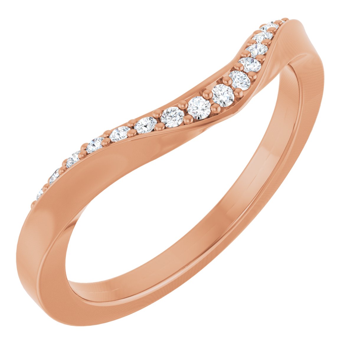 1/8 Ctw Lab-Grown Diamond Contour Band