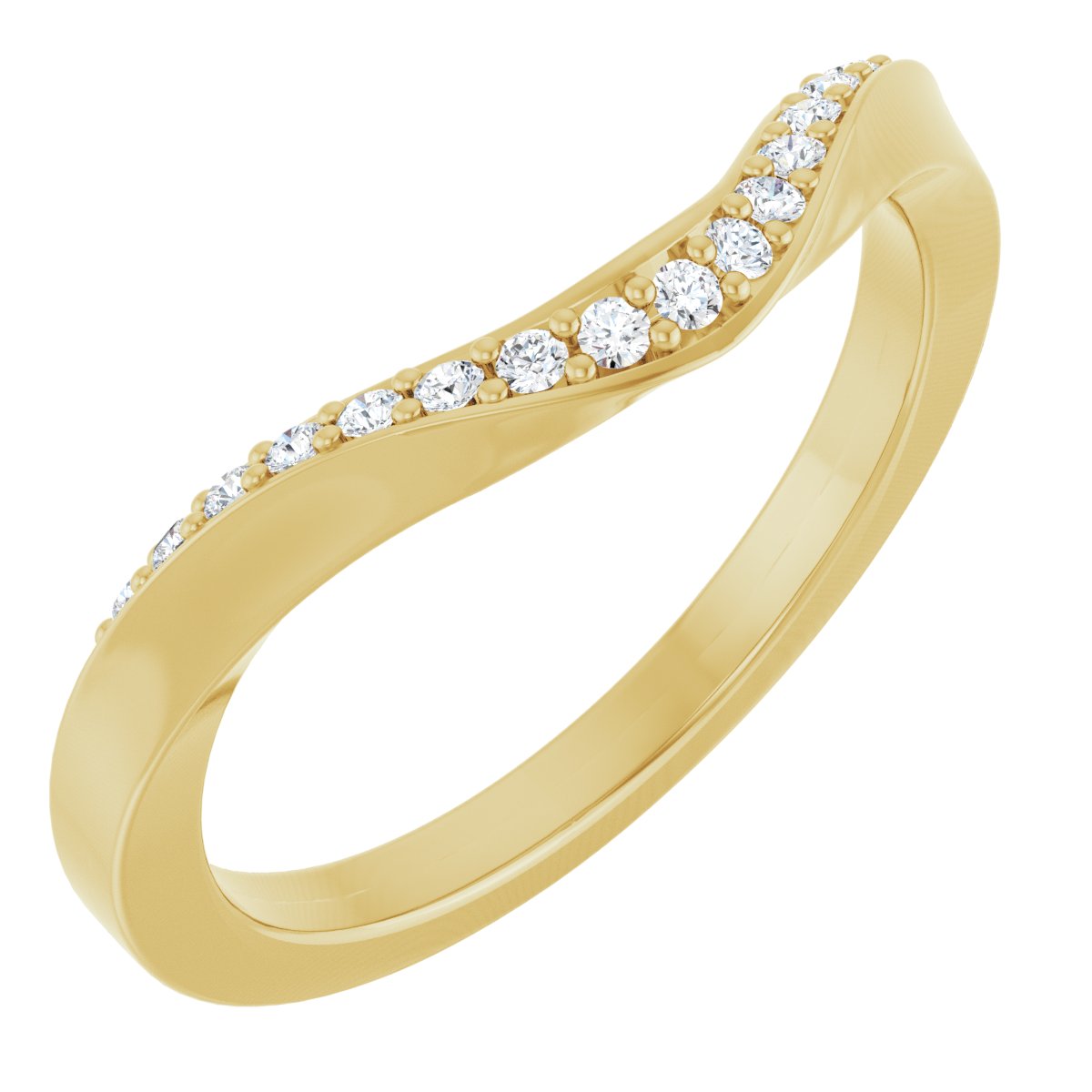 1/8 Ctw Lab-Grown Diamond Contour Band
