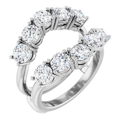 2 1/2 Ctw Lab-Grown Diamond Ring Guard - White Gold - Lab Grown Diamond