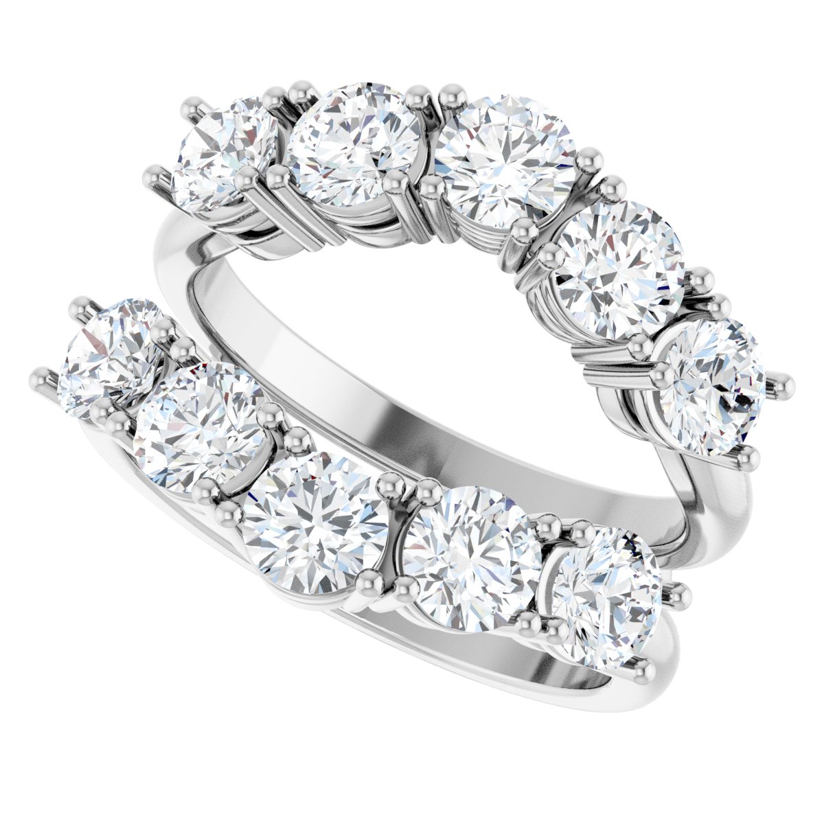 2 1/2 Ctw Lab-Grown Diamond Ring Guard - White Gold - Lab Grown Diamond