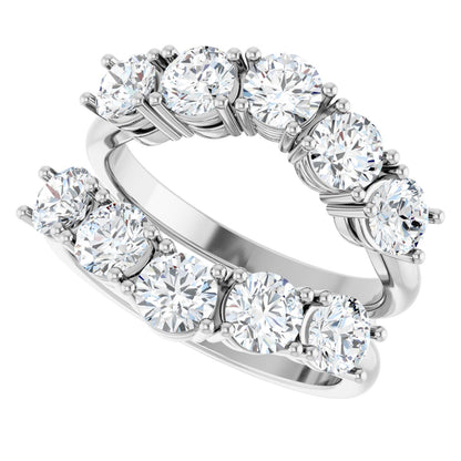 2 1/2 Ctw Lab-Grown Diamond Ring Guard - White Gold - Lab Grown Diamond