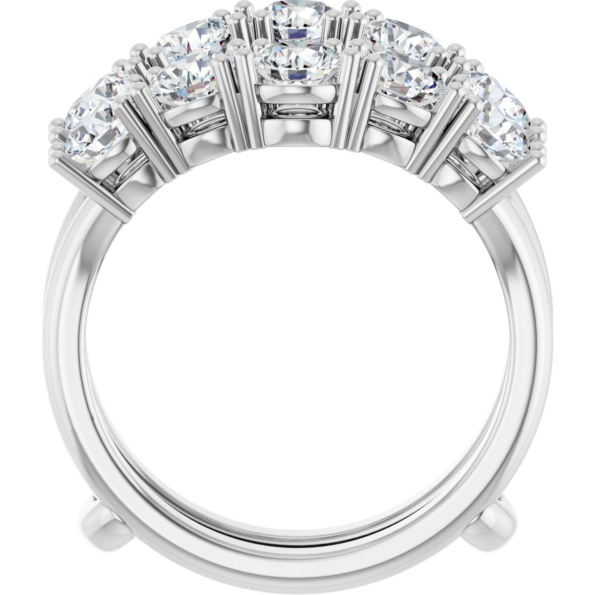 2 1/2 Ctw Lab-Grown Diamond Ring Guard - White Gold - Lab Grown Diamond