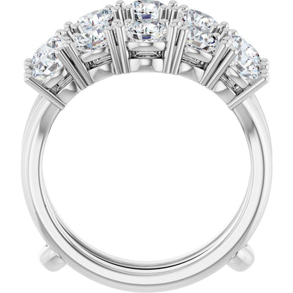 2 1/2 Ctw Lab-Grown Diamond Ring Guard - White Gold - Lab Grown Diamond