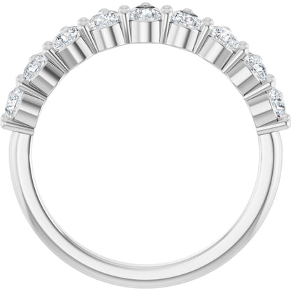 1 1/4 Ctw Pear Lab-Grown Diamond Anniversary Band - White Gold - Lab Grown Diamond