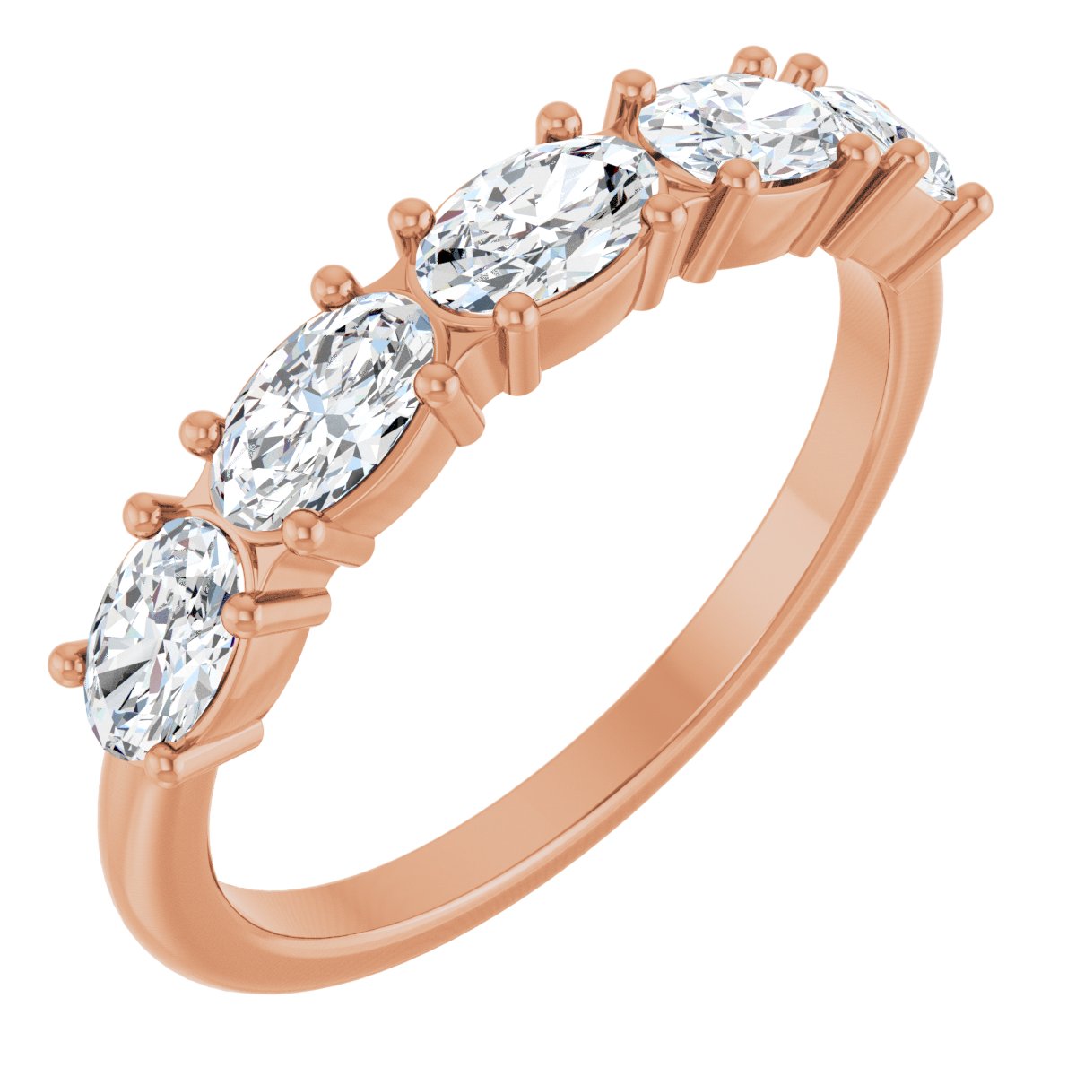 9/10 Ctw Oval Lab-Grown Diamond Anniversary Band
