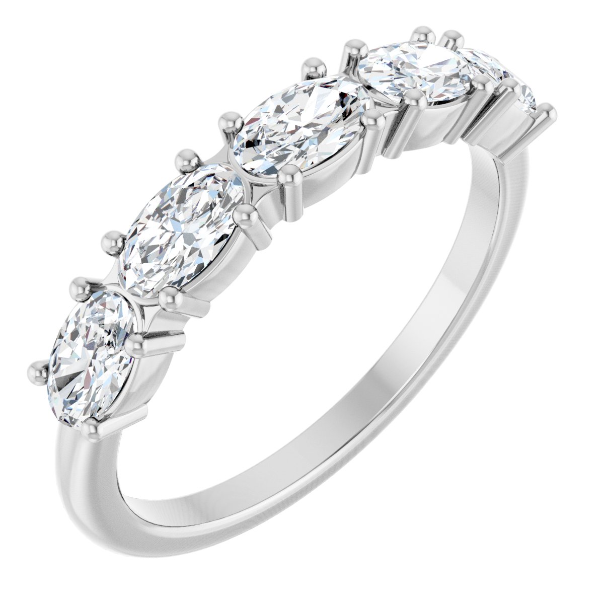 9/10 Ctw Oval Lab-Grown Diamond Anniversary Band