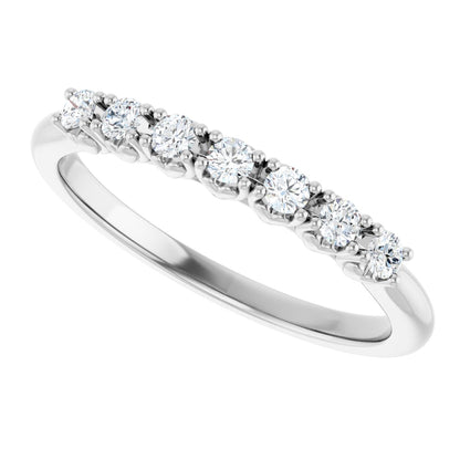 1/5 Ctw Lab-Grown Diamond Anniversary Band - White Gold - Lab Grown Diamond