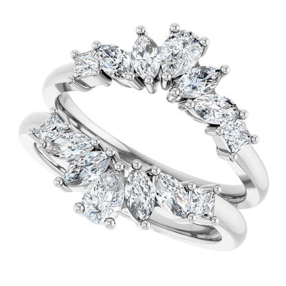 1 1/5 Ctw Pear Lab-Grown Diamond Ring Guard - White Gold - Lab Grown Diamond