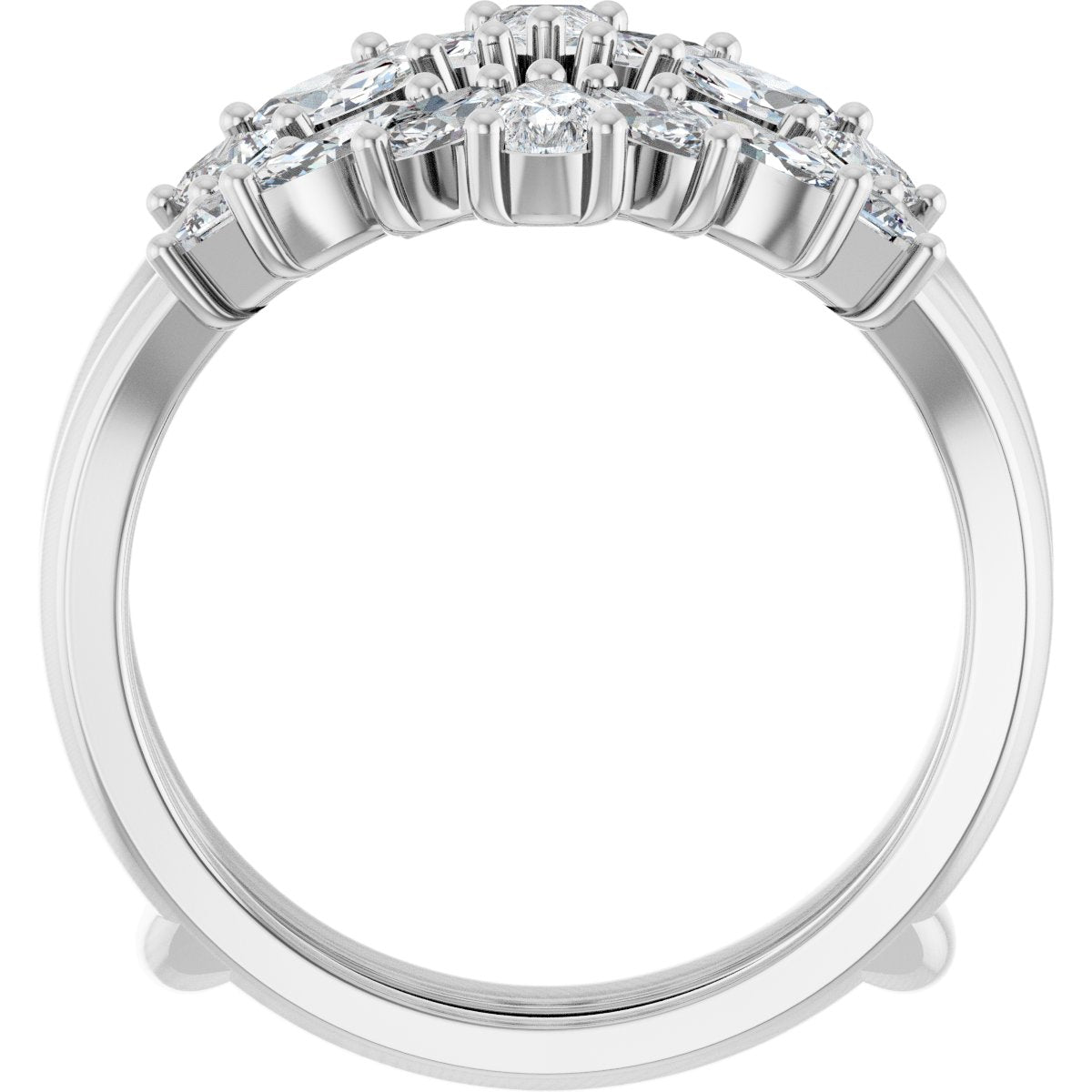 1 1/5 Ctw Pear Lab-Grown Diamond Ring Guard - White Gold - Lab Grown Diamond