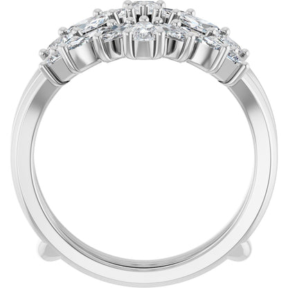 1 1/5 Ctw Pear Lab-Grown Diamond Ring Guard - White Gold - Lab Grown Diamond