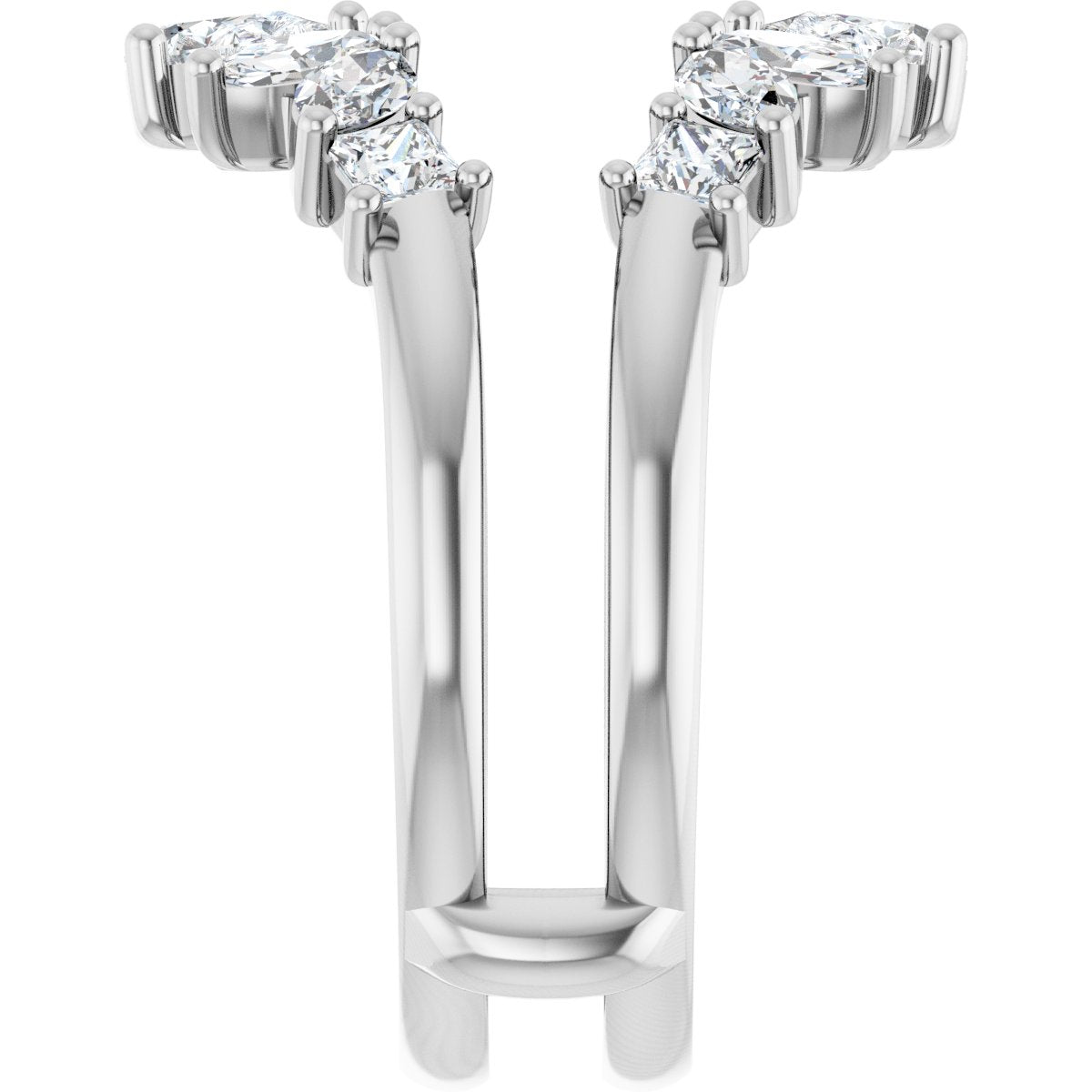 1 1/5 Ctw Pear Lab-Grown Diamond Ring Guard - White Gold - Lab Grown Diamond