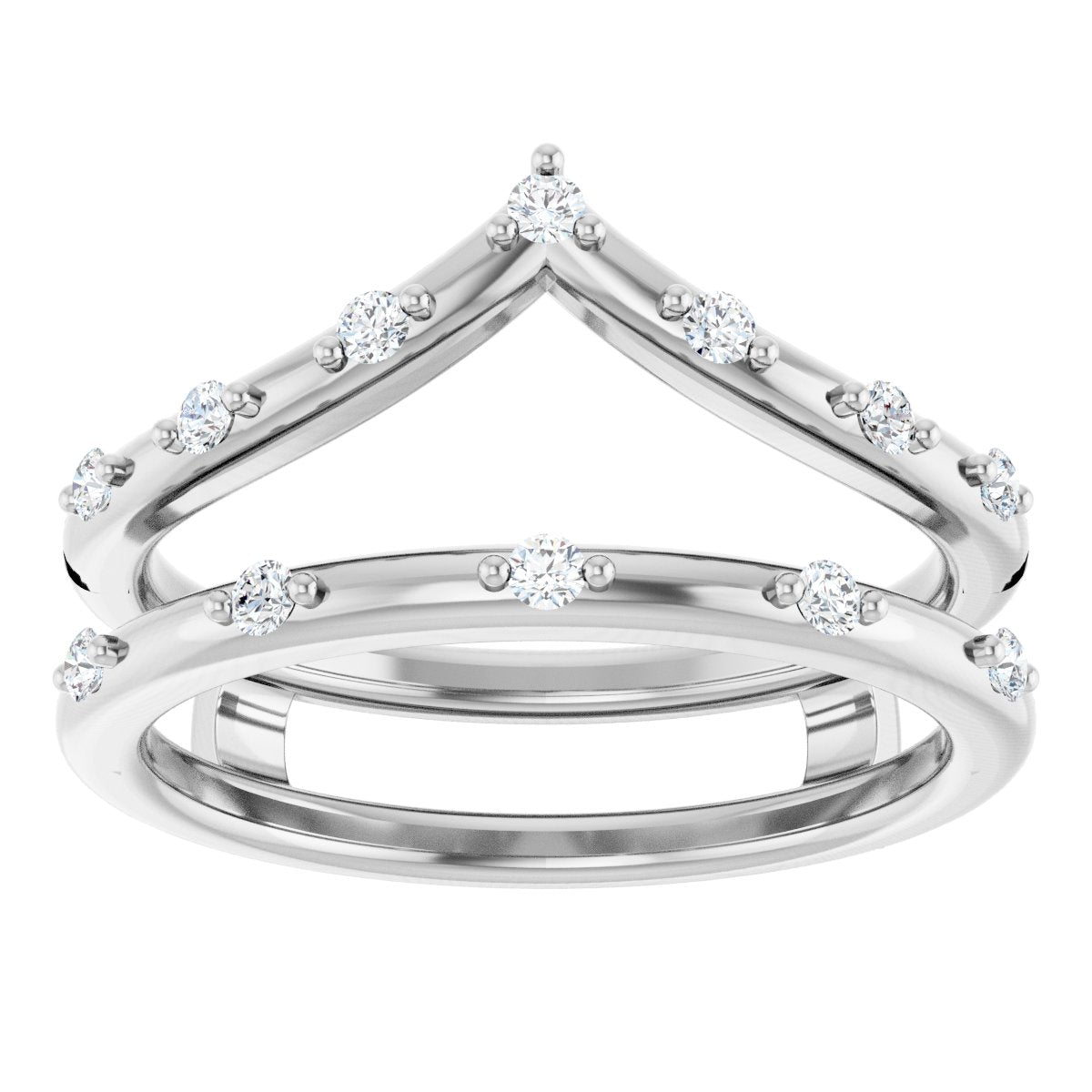 1/5 Ctw Lab-Grown Diamond Ring Guard - White Gold - Lab Grown Diamond