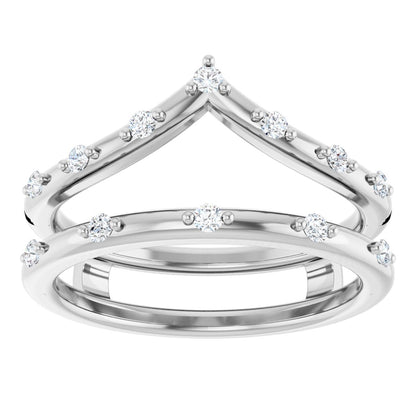 1/5 Ctw Lab-Grown Diamond Ring Guard - White Gold - Lab Grown Diamond