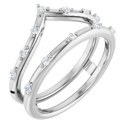 1/5 Ctw Lab-Grown Diamond Ring Guard - White Gold - Lab Grown Diamond