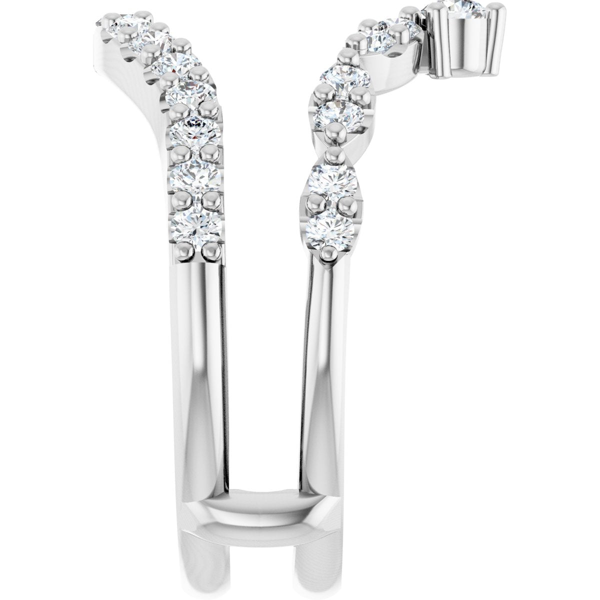 3/4 Ctw Lab-Grown Diamond Ring Guard - White Gold - Lab Grown Diamond