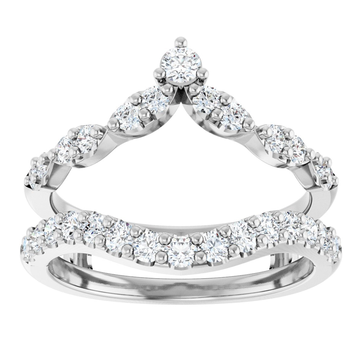 3/4 Ctw Lab-Grown Diamond Ring Guard - White Gold - Lab Grown Diamond
