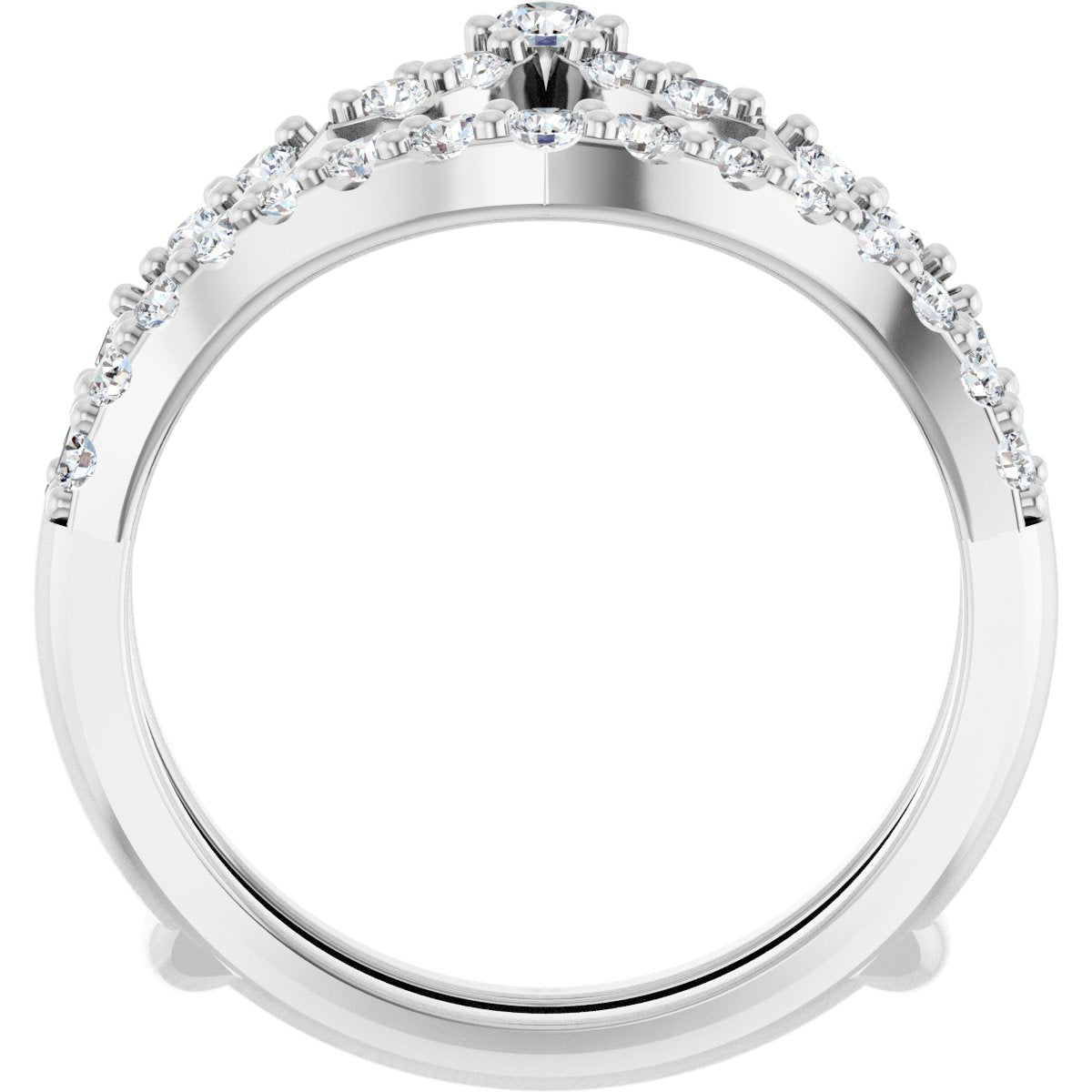 3/4 Ctw Lab-Grown Diamond Ring Guard - White Gold - Lab Grown Diamond