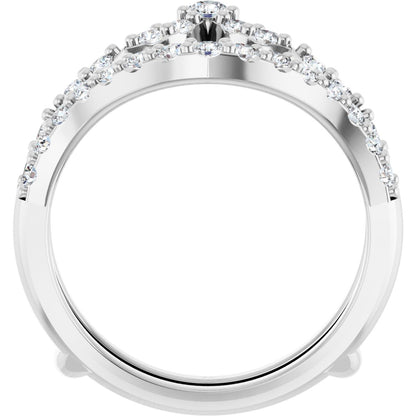 3/4 Ctw Lab-Grown Diamond Ring Guard - White Gold - Lab Grown Diamond