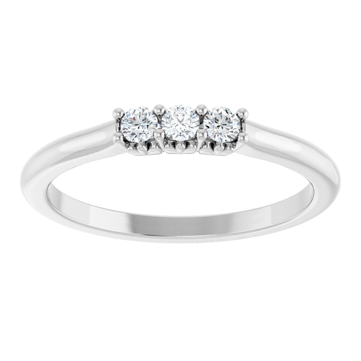 1/8 Ctw Lab-Grown Diamond Anniversary Band - White Gold - Lab Grown Diamond