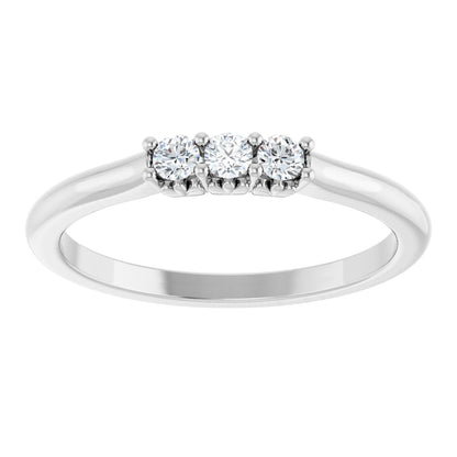 1/8 Ctw Lab-Grown Diamond Anniversary Band - White Gold - Lab Grown Diamond